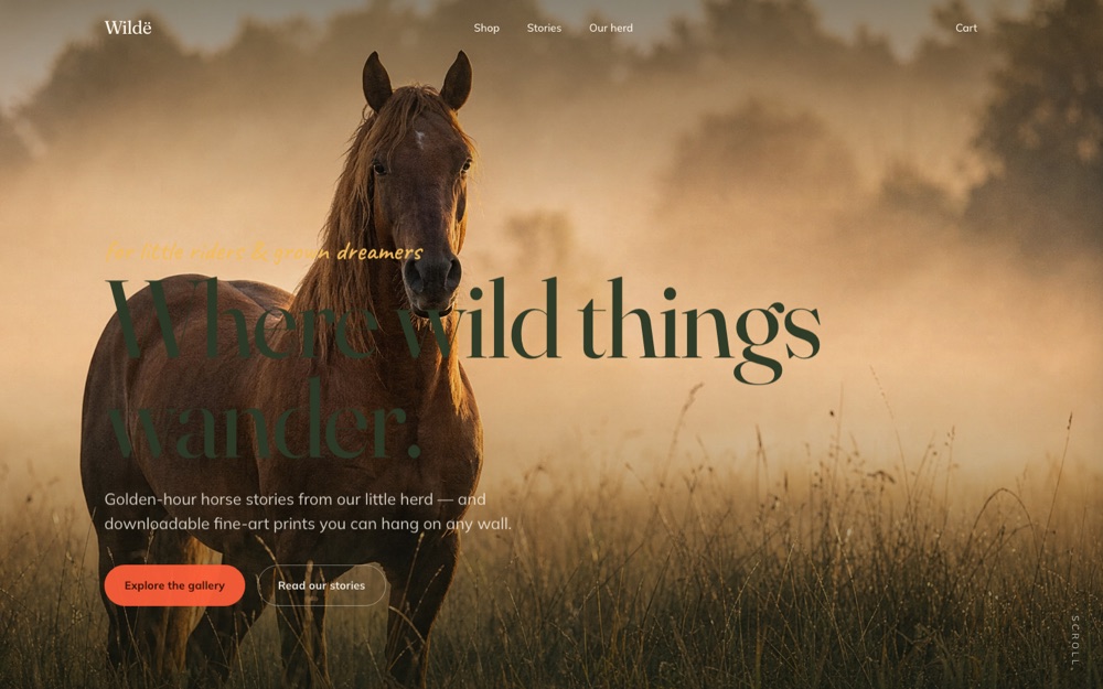 Wildë — website built by BladeMaster