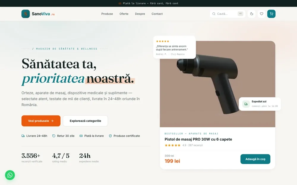 SanoViva — website built by BladeMaster